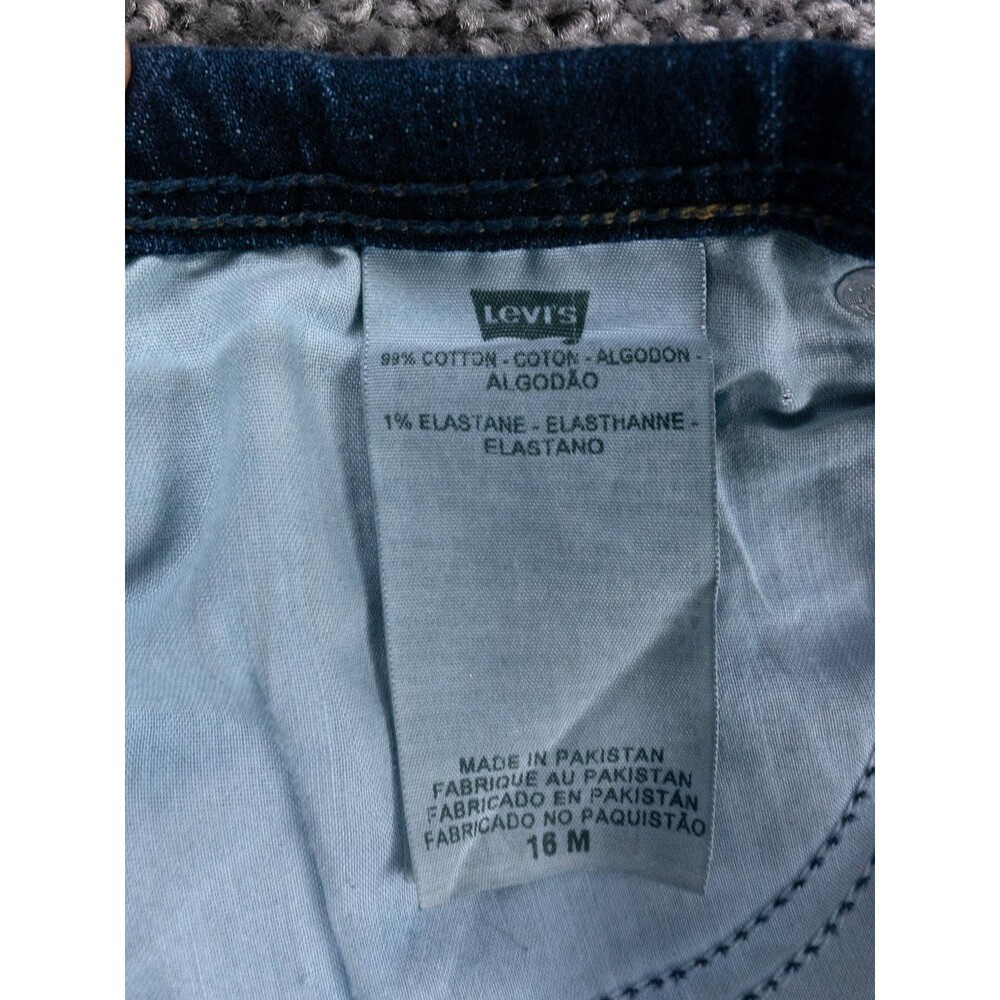 Levis 515 Boot Cut Jeans Womens 16 Blue Dark Wash Stretch Denim Casual Western - Picture 2 of 13